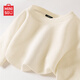 名創(chuàng)優(yōu)品（MINISO）華夫格短袖男夏季重磅潮流2025新款青少年休閑抗皺t恤 淺米 L