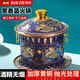 拜杰景泰藍(lán)銅火鍋酒精爐火鍋專(zhuān)用鍋銅鍋單人火鍋小火鍋鍋具一人一鍋 小號(hào)直筒-雙龍款 20.5cm