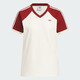 阿迪達斯 （adidas）女 三葉草系列 V NECK TEE 短袖T恤 KE6163 米色  S 