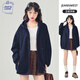 JEANSWEST CLUB真維斯連帽開(kāi)衫衛(wèi)衣女拉鏈外套2025年新款春秋季百搭潮牌休閑帽衫