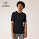 ARC'TERYX始祖鳥 IONIA MERINO WOOL ARC'WORD LOGO 透氣 男子 羊毛短袖T恤 BLACK/黑色 L