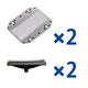 適用松下剃須刀刀頭配件 ES3831 ESB383 ES-RC30 ESRP20 3832網(wǎng) 刀網(wǎng) 2片+刀頭 2個(gè)