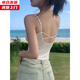 槿城美背吊帶2025新款爆款女內(nèi)搭黑色背心外穿帶胸墊打底甜辣小上衣夏 白色 可調(diào)節(jié)【固定胸墊】GF633