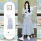 韓璐嬌（hanlujiao）連衣裙女裝2025夏季新款今年流行五一出游出片穿搭兩件套裙子夏天 上衣+半身裙 M