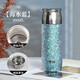 匡迪純鈦保溫杯高檔磁吸蓋鈦杯便攜男女鈦水杯子大容量鈦保溫杯送禮 海水藍-390ml純鈦內膽 磁吸杯蓋