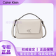 Calvin Klein時(shí)尚簡(jiǎn)約金屬LOGO可卸肩帶翻蓋 人造革 手提包單肩包斜挎包 女款 DH3272-137 白色