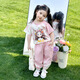 靚貝城堡女小童短袖套裝夏季2025新款女寶寶休閑運(yùn)動(dòng)夏裝小女孩洋氣兩件套 粉色 110