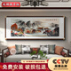 思荷（SiHe）純手繪真跡國畫(huà)新中式山水畫(huà)客廳裝飾畫(huà)沙發(fā)背景墻掛畫(huà)辦公室壁畫(huà) 寶地生金 高端銅色角實(shí)木畫(huà)框：168*62 CM