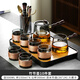 塔馳密司  TOUCH MISS玻璃茶具套裝家用辦公室客廳功夫茶杯防燙耐熱泡茶壺煙灰竹節壺套(六君子) 10件