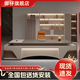 御杼高檔老板桌辦公桌簡(jiǎn)約現代輕奢總裁桌董事長(cháng)大班臺辦公室桌椅組合 2.0米輕奢老板桌