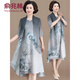 俞兆林（YUZHAOLIN）中老年女裝媽媽夏裝洋氣連衣裙夏季2025新款氣質(zhì)中老年經(jīng)典款式 灰色 3XL 建議120-135斤