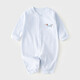 多嘻嚕卡嬰兒連體衣春秋款新生衣服睡衣嬰幼兒哈衣外出服 淺藍(lán)色 59cm