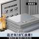 南極人涼席冰絲席1.8x2米抗菌可機洗夏天單人宿舍軟草藤席子床單三件套 灰色【快速降溫 一觸即涼】 180x200cm涼席【送枕套兩只】