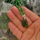 DL 1998胖東來(lái)品質(zhì)紫水晶水滴吊墜項鏈鎖骨鏈白水晶生日節日禮物網(wǎng)絡(luò )直播 水滴項鏈-綠色