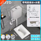 TOTO新款防濺水蹲便器家用蹲便器水箱套裝防臭防滑蹲坑大便器便盆 蹲便器帶彎前排水+水箱