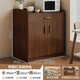 墨詩(shī)盾餐邊柜置物柜木柜子儲物柜客廳靠墻壁辦公室茶水柜家用茶柜置物架 【實(shí)木生態(tài)板】63*40*80深胡桃 組裝（自己安裝）