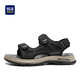 海瀾之家HLA涼鞋男士時(shí)尚休閑涼鞋舒適沙灘鞋HAALXM2DBG088 黑色 40
