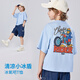 LEVI'S李維斯童裝兒童短袖t恤2025夏季涼感面料男女童短t上衣 水晶藍