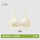 歐迪芬內(nèi)衣女小胸聚攏收副乳防下垂蕾絲鏤空少女可愛學生無鋼圈文胸罩 香檳 2XL 【135-150斤 40/90ABC通杯】