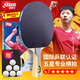 紅雙喜DHS狂飚五星乒乓球拍橫拍雙面反膠5層強(qiáng)攻H5002