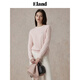 ELAND【匹馬棉】衣戀毛衣女秋日棉花糖變形絞花長袖上衣25春新款 淺粉色(26)L/Pink S