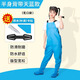 下水褲兒童全身玩水連體衣幼兒園防水沙灘趕海裝備雨褲水鞋涉水褲 兒童天藍色背帶褲【特惠款 】 34