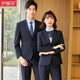 伊婭莎商務小西裝外套男女職業(yè)裝西服套裝房產4S正裝公司白領上班工作服 女-單件藏青色西服 XL