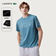 LACOSTE【七夕禮物】法國(guó)鱷魚男士T恤圓領(lǐng)簡(jiǎn)約舒適休閑純棉短袖|TH3771 IY4/靜謐藍(lán) L 5/180