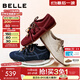 百麗（Belle）雙鞋帶串珠阿甘鞋女2026春新商場(chǎng)同款舒適薄底休閑鞋E9U1DAM6預售 藍色 39