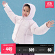 adidas男女小童600蓬保暖寬松舒適休閑鴨絨連帽羽絨服阿迪達(dá)斯   粉色   164