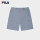 FILA 斐樂官方男士梭織五分褲2025夏季新款時尚休閑簡約基礎短褲 暗石藍-BU L 175/84A/L