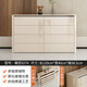 雷揚(yáng)現(xiàn)代簡約斗柜臥室收納柜五斗柜電視邊柜床尾收納柜輕奢客廳儲物柜 鋼化玻璃臺面長120寬40高99cm