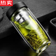 拓進(jìn)德國進(jìn)口品質(zhì)摔鋼化玻璃杯茶葉杯子摔不爛的隔熱保溫水杯雙層鵝蛋 雙層皮紋黑(加厚防爆) 350ml