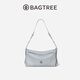BAGTREE【明星同款】包包樹(shù)奶盒包植鞣皮單肩斜挎腋下通勤Hobo枕頭女士包 冰川藍-中號【磁吸拉鏈款】 高級小眾
