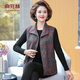 俞兆林（YUZHAOLIN）馬甲女2021新款中年女士春秋裝馬夾外套短款洋氣無(wú)袖坎肩 2號色藍紅色 2XL (建議110-125斤)