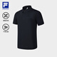 FILA 斐樂官方男士短袖POLO衫2025夏季新款跑步健身針織上衣 RD寶藍(lán)-NV XL 180/100A/XL