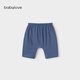 babylove【清倉】嬰幼兒褲子夏季輕薄透氣大pp褲男女寶寶七分褲清涼休閑褲 星空藍 90