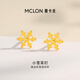 曼卡龍黃金耳釘小雪花足金耳飾一對(duì)清新簡(jiǎn)約小巧 女生生日禮物 小雪耳釘 0.46g