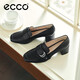 愛步（ECCO）25年夏季新款通勤簡約風(fēng)方頭粗跟高跟鞋 型塑290953 黑色37