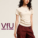 VFU運(yùn)動(dòng)T恤短袖女夏季新款健身服涼感防曬運(yùn)動(dòng)短袖 米杏色 L