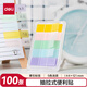 得力(deli)100張5色淺調(diào)系列淡彩熒光膜指示標(biāo)簽貼 44*12mm抽取式便利貼便簽條記事貼開學(xué)必備 21606