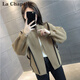 拉夏貝爾（La Chapelle）短外套女裝2025年春秋新款時尚寬松小個子法式名媛外套風衣上衣女 卡其色 M 105-115斤