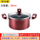 炊大皇（COOKER KING）湯鍋不粘鍋家用雙耳煲湯粥鍋蒸煮鍋燉鍋燃?xì)怆姶艩t通用22cm 24cm 溢彩湯鍋