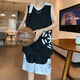佐菲利籃球運動(dòng)服套裝男2025夏季青少年寬松休閑冰絲背心短褲搭配一整套