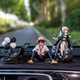 齊選汽車(chē)擺件合金車(chē)模型車(chē)載太陽(yáng)能香水中控臺擺件車(chē)內高檔裝飾品禮物 路飛+黑穹妹+車(chē)+香薰瓶+氣球+墊