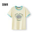 森馬（Semir）哈利波特聯(lián)名短袖T恤女短款2025夏季修身撞色套頭衫109325100045