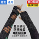 森用夏天騎行防曬面罩男女自行車穿戴裝備冰絲遮臉防風(fēng)脖套摩托車面罩 黑色袖套(男女通用) 【冰絲透氣/高彈拉力】