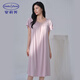 安莉芳2025新品舒適睡裙可外穿荷葉袖女士家居服ELW0916新年禮物 藕色LAV XL