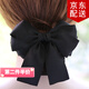 傾欣 韓版女士職業(yè)頭花網(wǎng)兜護士空姐工作發(fā)網(wǎng)銀行職員酒店前臺電信員工布藝發(fā)夾緞帶蝴蝶結頭飾 蝴蝶黑【細網(wǎng)】