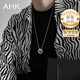 AHK潮流雙環(huán)字母項(xiàng)鏈男女時(shí)尚鈦鋼嘻哈吊墜七夕情人節(jié)禮物送男朋友 鏈條加固升級(jí)款+雙環(huán)字母項(xiàng)鏈